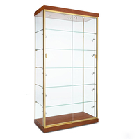 Displays D-338 Schwerlast-Glasvitrine Freistehend mit LED-Beleuchtung Anpassbare Größe Langlebig Umweltfreundlich Zerlegbar für den Einzelhandel