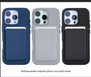 Porta carte magneti NAPPA Premium ricarica Wireless impermeabile con magnete RFID frigo portafoglio in pelle per <span class=keywords><strong>iPhone</strong></span> - Product Image 3