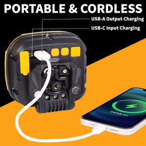 Lampe de travail LED WD-892-3 avec support rotatif et affichage de la quantité de charge Type-C, idéale pour le camping (vente en gros usine) - Product Image 2