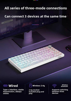 Teclado Mecánico para Juegos OEM Programable, 75% Tri-modo, Hotswap, Montaje Gasket, Anti-ghosting en Todas las Teclas, RGB Dinámico, con Pantalla y Perilla