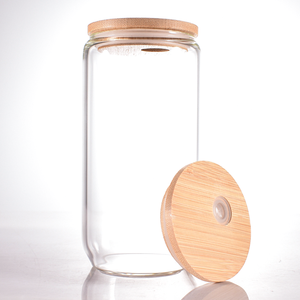 Botella de Vidrio de Grado Alimenticio con Tapa y Pajita para Café Helado, Bebidas de Verano, Regalo, Vaso de Coca Cola, Etiqueta con Logotipo Personalizado y Caja de Empaque - Product Image 6
