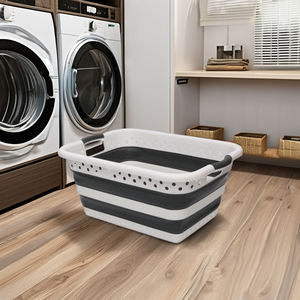 Công Suất Lớn Đóng Mở 37L Gấp Giặt Lưu Trữ Giỏ Tổ Chức Quần Áo Và Túi Xách Với Có Thể Gập Lại Nhựa <span class=keywords><strong>Container</strong></span> - Product Image 3