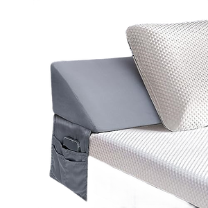 Comfortable extra Large Foam Mattress Wedge Ergonomic <strong>Headboard</strong> Wedge <strong>Pillow</strong> with Big Pocket - Product Image 2