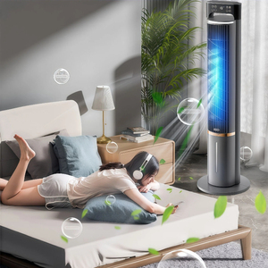 Enfriador de Aire Evaporativo de Torre de 75W, 7.5m/s, 3 Velocidades, Ventilador de Pie con Enfriamiento por Agua de 220-240V para Hogar y Oficina - Product Image 4