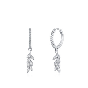 Ensemble de bague et boucles d'oreilles délicats en argent sterling S925 haut de gamme, avec un design inspiré de la forêt, bijoux tendance - Product Image 3