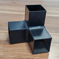 Connecteur d'angle 3 voies pour tube carré 3D en tôle galvanisée à chaud, support de cadre extérieur