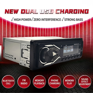 Reproductor de audio para coche, de un solo DIN, MP3, con Bluetooth, manos libres, radio FM, luces de colores cambiantes, reproductor estéreo para automóvil. - Product Image 4