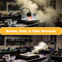 Nuevo Filtro de Aire Fumeclear, Filtro HEPA para Extractor de Humo Láser, Purificador de Humo, Compatible con Grabador y Cortador Láser Xtool CO2 PVC