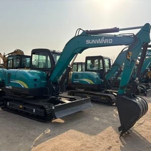 Mini-excavatrice sur chenilles Sunward 70E d'occasion, 7 tonnes, faible nombre d'heures de fonctionnement, moteur d'origine, système hydraulique, expédition mondiale, Sunward 70E d'occasion - Product Image 5
