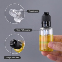 Flacons compte-gouttes transparents en plastique anti-effraction de 5 ml pour cosmétiques liquides essentiels, disponibles en 5/10/15/20/30 ml