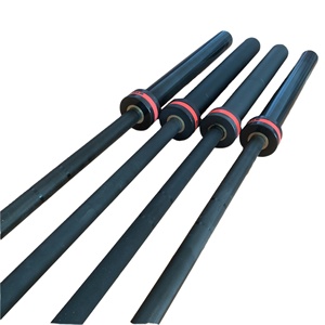 Vente flash Barre d'haltères droite <span class=keywords><strong>Olympique</strong></span> en acier peint noir <span class=keywords><strong>20</strong></span> <span class=keywords><strong>kg</strong></span> Finition chromée - Product Image 3