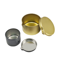 Conteneur à bougie rond en métal vide, 1 oz, pot à bougie d'aromathérapie sans soudure, solution d'emballage pour bougies