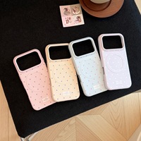 Coque de téléphone antichoc mate à pois pour iPhone 18 Pro Max, style coréen, protection intégrale