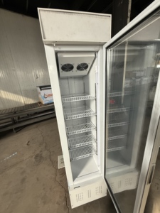 <span class=keywords><strong>Armoire</strong></span> de réfrigération commerciale verticale étroite et mince, refroidie par air, pour l'affichage de la bière, des boissons et des légumes, personnalisable, porte simple - Product Image 4