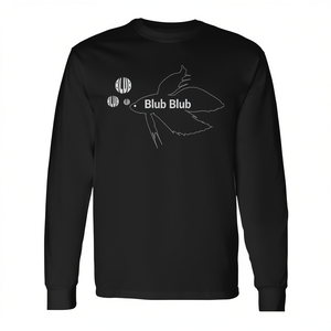 T-shirt promotionnel à manches longues Blub Blub Betta Fish - Product Image 2