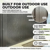 Panneaux de clôture en aluminium, taille personnalisée, revêtement poudré, sans rouille, portails de jardin pour villa