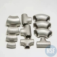 Fitting Pipa Baja Tahan Karat Poles Cermin SS316L Sambungan Las Fitting Pipa Industri Kimia
