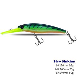 เหยื่อตกปลาแม็กนั่ม ABS ขนาด 180 มม. น้ำหนัก 98 กรัม เหยื่อปลอมแบบดำน้ำ<span class=keywords><strong>ล</strong></span>ึก <span class=keywords><strong>ล</strong></span>อยน้ำได้ สำหรับตกปลาทะเ<span class=keywords><strong>ล</strong></span> แม่น้ำ ปลาทะเ<span class=keywords><strong>ล</strong></span>น้ำเค็ม ปลาซัลมอน รุ่น HCM08 - Product Image 6