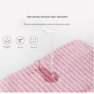 Lot de serviettes carrées en polaire corail, épaisses et absorbantes pour le bain, les mains et le visage, écologiques - Product Image 2