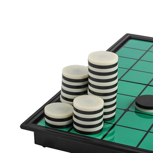 Reversi <span class=keywords><strong>Othello</strong></span> <span class=keywords><strong>gioco</strong></span> Set di strategia classica con pezzi magnetici per la famiglia di <span class=keywords><strong>gioco</strong></span> di lusso in pelle scacchi interattivi adulti - Product Image 6