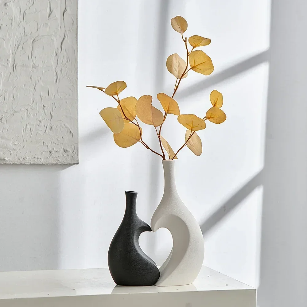 Ceramic Vase for Dried Flowers - Modern Decorative Vase, image size:1000x1000