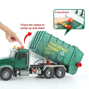 Voiture à déchets à friction avec effets lumineux et sonores, en plastique, jouets écologiques pour enfants - Product Image 4