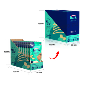 Estante para aperitivos ecológico personalizado, cajas de exhibición para venta al por menor de embalaje listo para Dulces, galletas, cadena, barras de energía para queso, desgarrar - Product Image 3