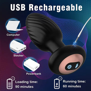 Hot Sales <b>Remote</b> <b>Control</b> Prostate Massager 360 Rotation Vibrating Butt <b>Plug</b> Anal Toys <b>for</b> Men Women - Product Image 4