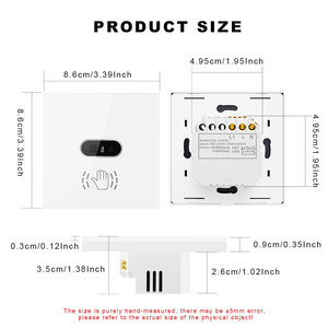 Interruptor con Sensor Infrarrojo WiFi LangYeao Tuya, Control por Movimiento, 400W, Compatible con <span class=keywords><strong>Alexa</strong></span> y Google Home, Cristal Templado - Product Image 6