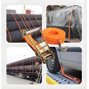 Correa de Amarre con Gancho Doble en J de 2 Pulgadas, Carga de 3 Toneladas para Transporte y Remolque de Larga Distancia - Product Image 1