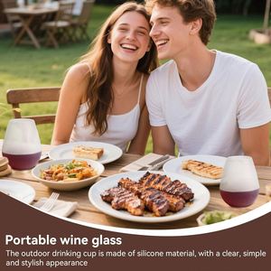 แก้วไวน์ซิลิโคนกันแตก ทนทาน สำหรับแคมป์ปิ้ง ลดราคาพิเศษ - Product Image 5