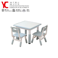 Ensemble Table et Chaise pour Enfants en Plastique, Réglable en Hauteur, Écologique, pour Chambre et Salon - Vente en Gros