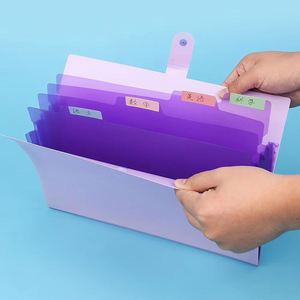 Porte-documents extensible à 5 poches pour l'organisation scolaire et de bureau – Produit de classement pratique - Product Image 3