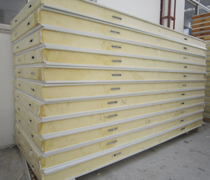 Panel de Pared y Techo <span class=keywords><strong>para</strong></span> Cuarto Frío, Tipo Sándwich de Acero con Aislamiento de Poliuretano, 150 mm de Espesor, con Cierre de Leva y Placa de PU - Product Image 1