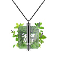 Collier de respiration personnalisé plaqué or pour arrêter de fumer, pour femmes et hommes