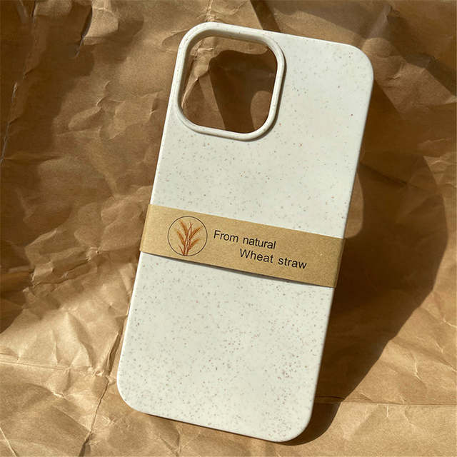 Wheat Straw 100% Biodegradable Mobile Phone Case for iPhone 12 14 15 16 Plus Pro Max