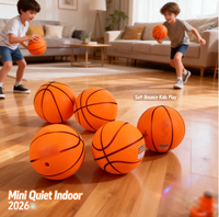 Ballon de sport compact pour l'entraînement en intérieur, mini taille, rebond doux, pour les jeunes enfants, logo personnalisé, commandes OEM, basket-ball silencieux