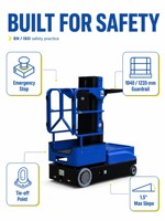 Plateforme de travail mobile EVERLIFT, élévateur vertical à mât électrique au lithium, pickeur de commandes aérien