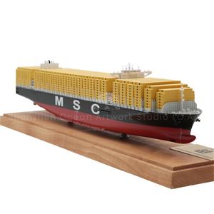 कस्टम 45 सेमी एमएससी शिल्प हस्तनिर्मित मॉडल कार्गो जहाज स्केल 1: शिपिंग उपहार के लिए 888 कंटेनर जहाज मॉडल - Product Image 2