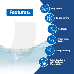 Detersivo <span class=keywords><strong>in</strong></span> Fogli per Bucato con Fragranza Naturale, Detergente Biodegradabile per la Cura della Casa - Product Image 5