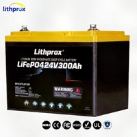 Batterie LiFePO4 24V 300AH Grade A 6000 Deep Cycle Lithium RV avec Bluetooth Smart BMS, connecteur Anderson, CE, RoHS, IP67, OEM, ODM