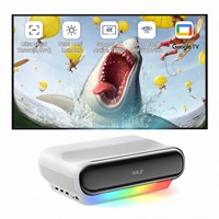 Proyector 4K UST de Triple Láser de Alcance Ultracorto, Smart TV con Licencia de Google-TV, Cine en Casa, 1200ANSI, Alto Lumen