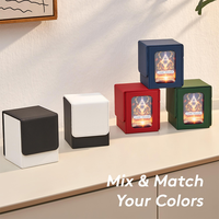 Boîte de rangement portable en cuir PU pour jeux de cartes avec fermeture magnétique, étui pour cartes à collectionner, boîte de rangement pour cartes UG/Magic/Yugioh/TCG