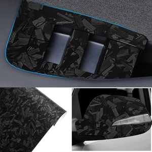 Autocollants de voiture en fibre de carbone forgée mate PET, film noir et rouge pour la décoration de la console centrale intérieure de la voiture, résistant aux rayures - Product Image 4