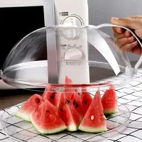 Couverture anti-éclaboussures transparente en plastique pour micro-ondes avec couvercle de protection alimentaire, aérations vapeur, conservation de la fraîcheur, anti-mouches, écologique
