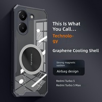 Casing Ponsel TPU Pendingin untuk Redmi Turbo 5 Max/4/3 dengan Desain Hewan dan Daya Tarik Magnetik