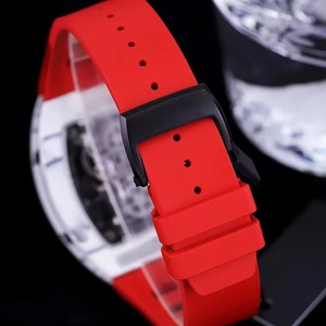 2026 New Arrival Luxury Men's <b>Automatic</b> Mechanical <b>Watch</b> White Case <b>Skeleton</b> Tonneau Shape Waterproof Sports Timepiece Wholesale - Product Image 3
