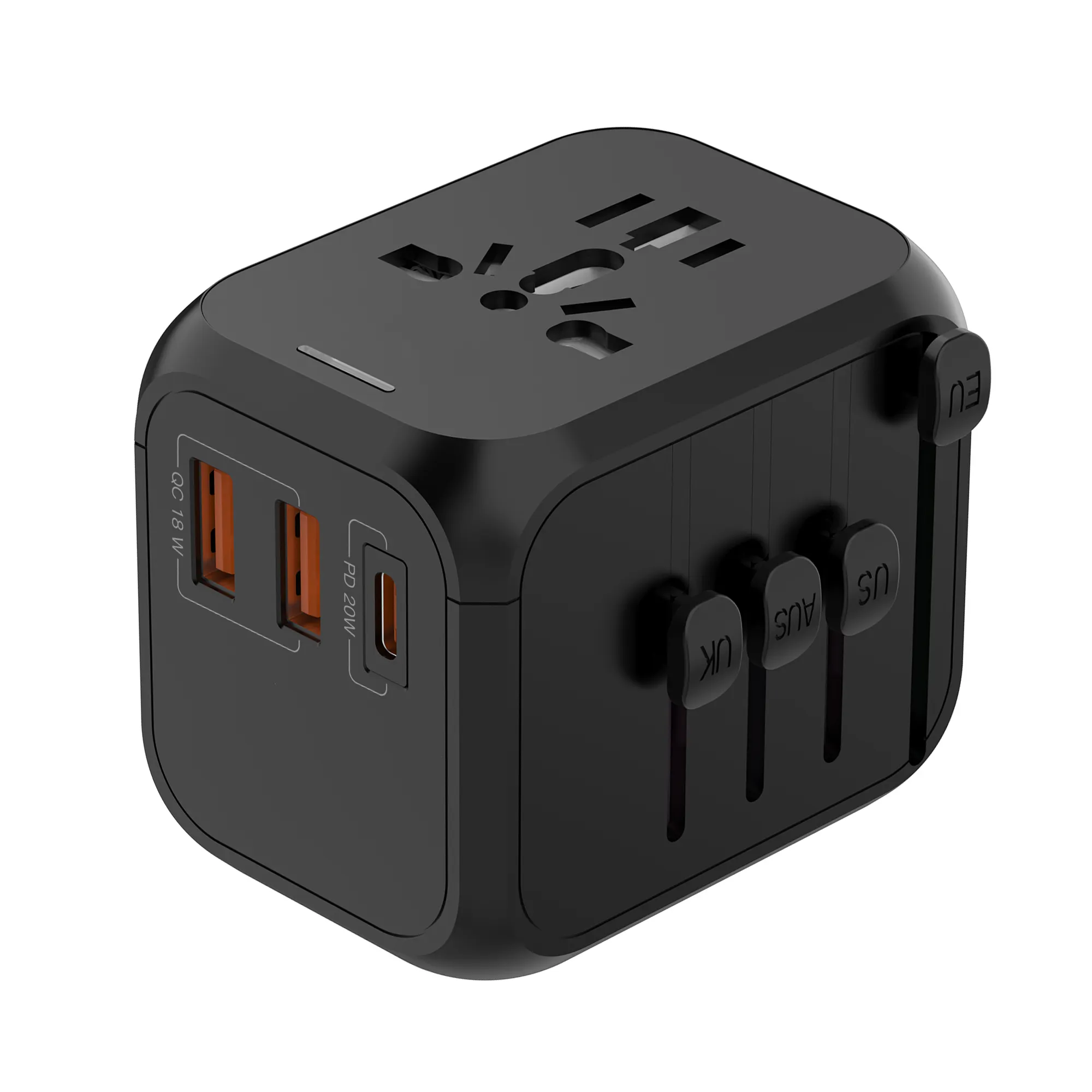 World Travel Adaptor USB Plug Type C Quick Charger PD Smart Usb Charger Travel Adapter International Universal Plug Sockets