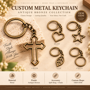Llavero Personalizado de Metal Redondo con Cruz y Ángel, Recuerdo Religioso, OEM ODM - Product Image 4