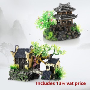 Ornamento per Acquario in Resina Stile Cottage Jiangnan Tradizionale Cinese - Product Image 4